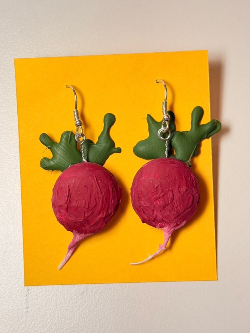 Handmade Radish Dangle Earrings — Luna Lovegood